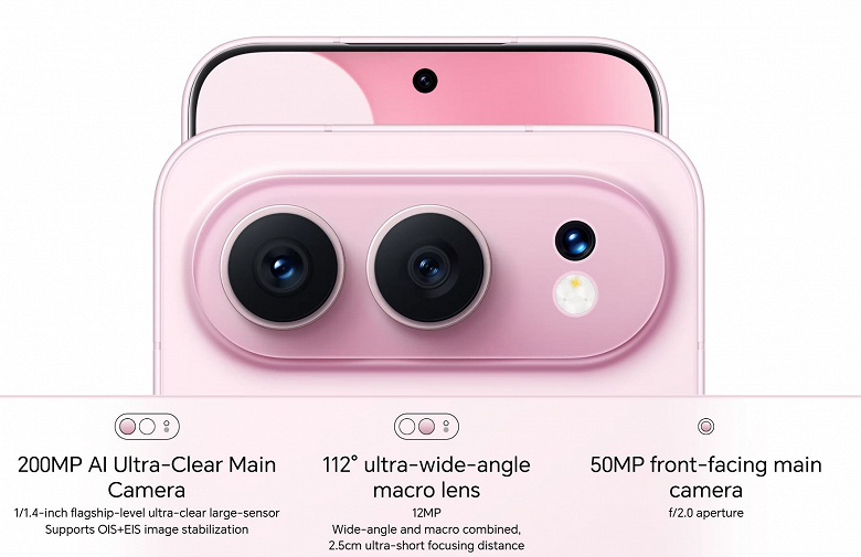 Задняя панель Honor 500 с двойной камерой 200 Мп + 12 Мп и зумом до 30×