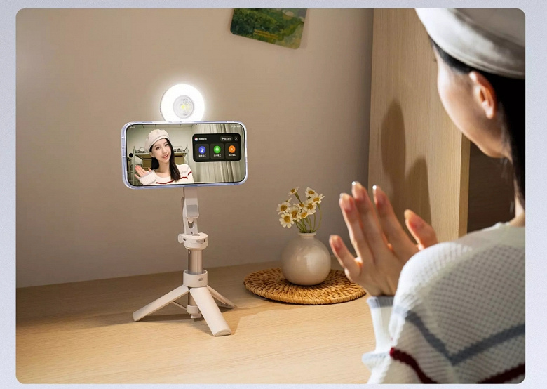 Oppo Magnetic Halo Flash Light работает до 40 минут и цепляется магнитом