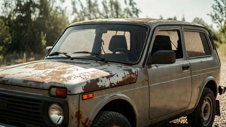Ржавую праворульную «Ниву» из Японии продают в России