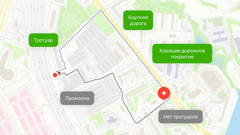 Прямой путь по широкой и удобной улице: новая маршрутизация для пешеходов и велосипедистов в «Яндекс Картах»