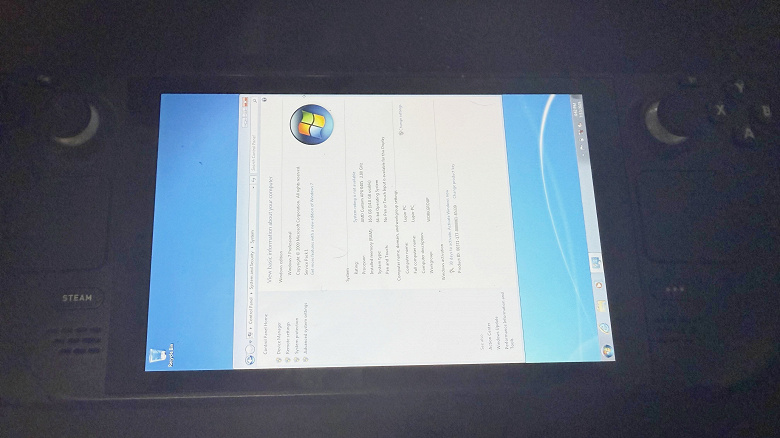 Оказалось, что на Steam Deck можно установить Windows 7, хотя запустится она странно