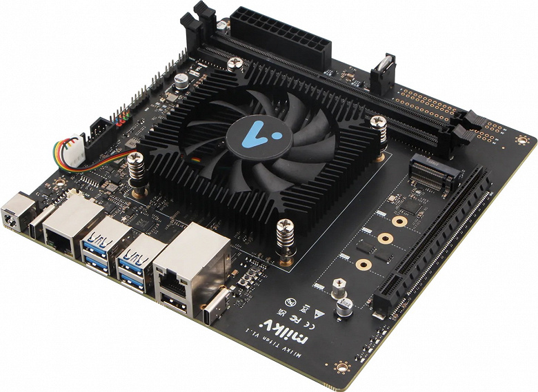 Milk-V Titan: материнская плата Mini-ITX на базе RISC-V без встроенной графики и аудиоразъёмов Milk-V Titan: материнская плата Mini-ITX на базе RISC-V без встроенной графики и аудиоразъёмов