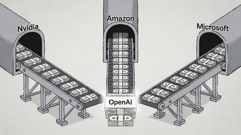 IT-гиганты продолжают вливать деньги в OpenAI. Nvidia, Microsoft и Amazon суммарно могут инвестировать ещё 60 млрд долларов