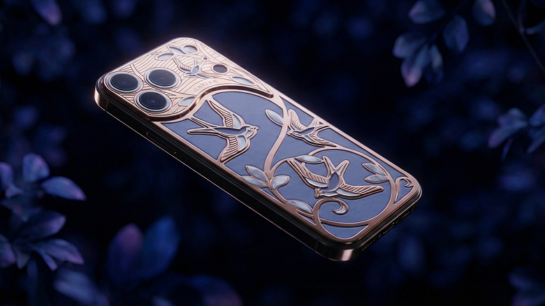 Модель iPhone 17 Pro Wings of Love с драгоценными камнями