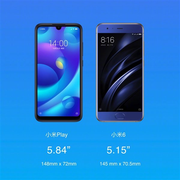 Смартфон Xiaomi Play представлен официально: первый смартфон на SoC MediaTek Helio P35 и первый Xiaomi с каплевидным вырезом экрана