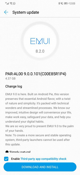 Смартфон Huawei Nova 3 получил прошивку EMUI 9 на базе ОС Android 9.0 Pie