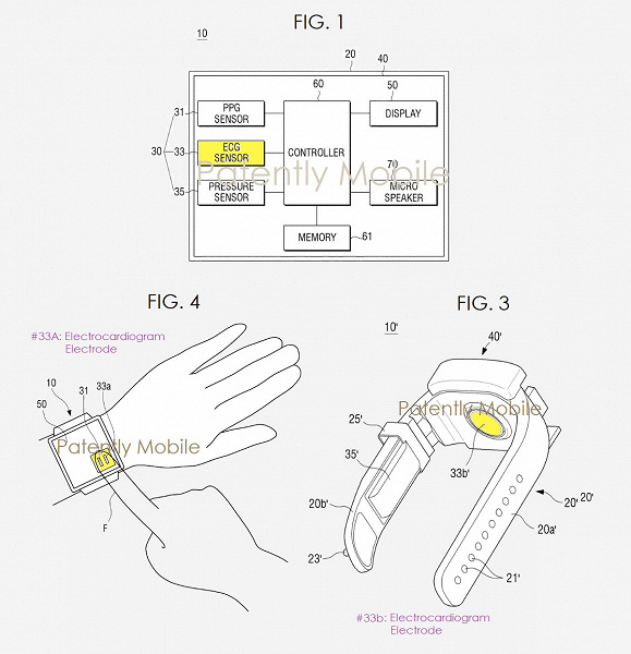 Samsung патентует умные часы с функцией электрокардиографии
