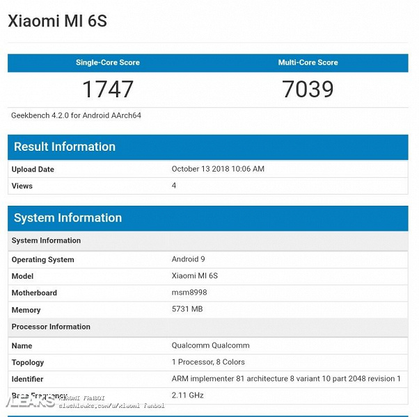 Xiaomi готовит смартфон Mi 6S на платформе Snapdragon 835 и с Android 9, он может взорвать рынок бюджетных моделей