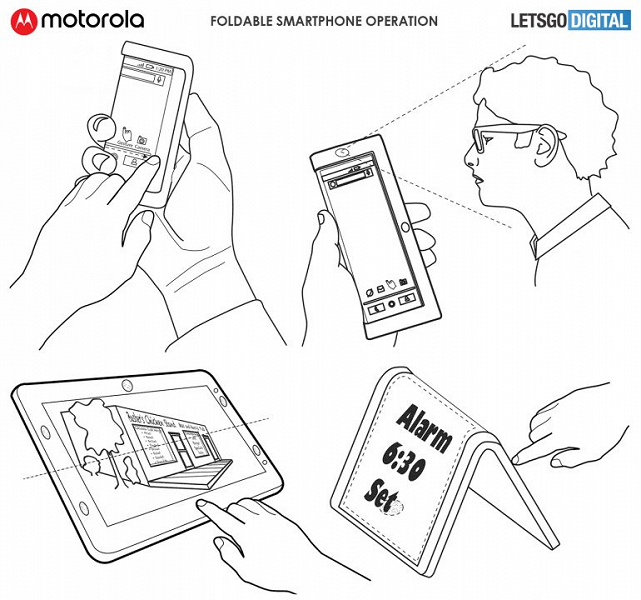 Появились первые изображения смартфона Motorola со сгибающимся экраном