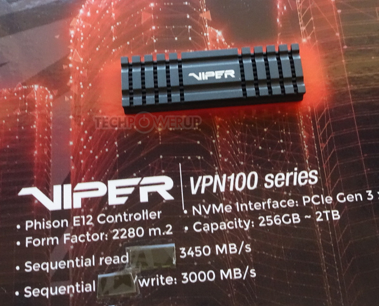 Patriot использует в накопителях Viper VPN100 контроллер Phison E12