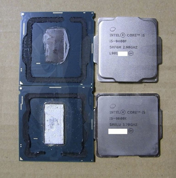 В процессоре Intel Core i5-9400F используется не припой, а термопаста