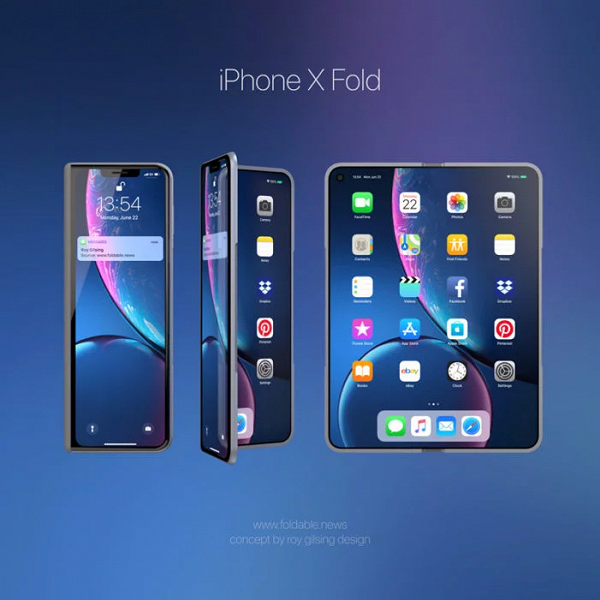 iPhone X Fold — этим смартфоном Apple может ответить на Samsung Galaxy Fold и Huawei Mate X