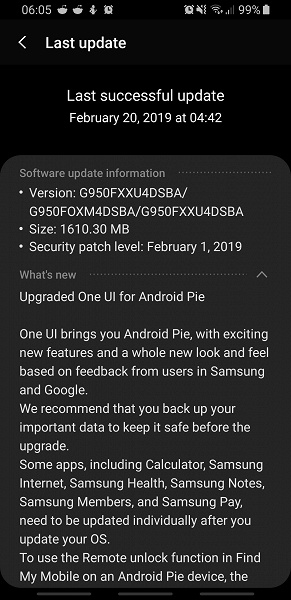 Финальная версия Android 9.0 Pie вышла для Samsung Galaxy S8 и Galaxy S8+