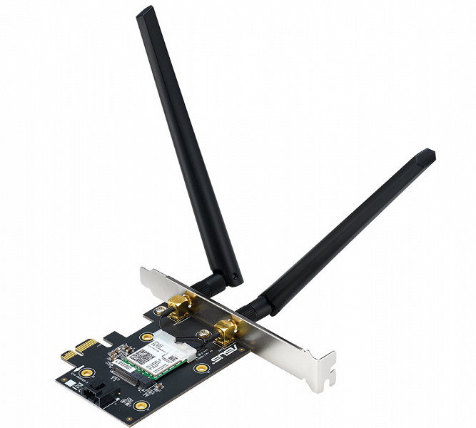 Низкопрофильная карта расширения Asus PCE-AX3000 поддерживает Wi-Fi 6 и Bluetooth 5.0