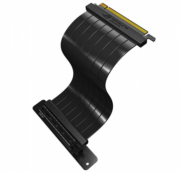 Кабель Asus ROG Strix Riser Cable позволяет установить видеокарту параллельно системной плате