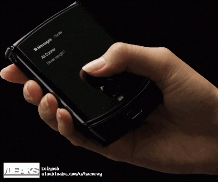 Впечатляющий Motorola Razr с гибким экраном в руках пользователя