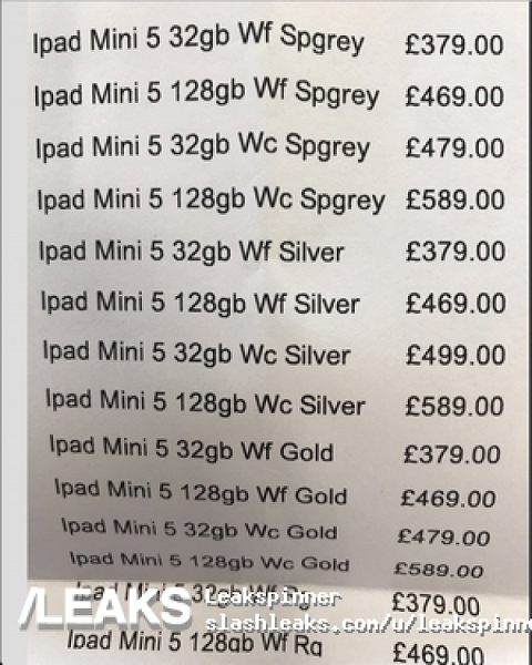 Опубликованы фотографии чехла для iPad Mini 5 и цена нового планшета Apple
