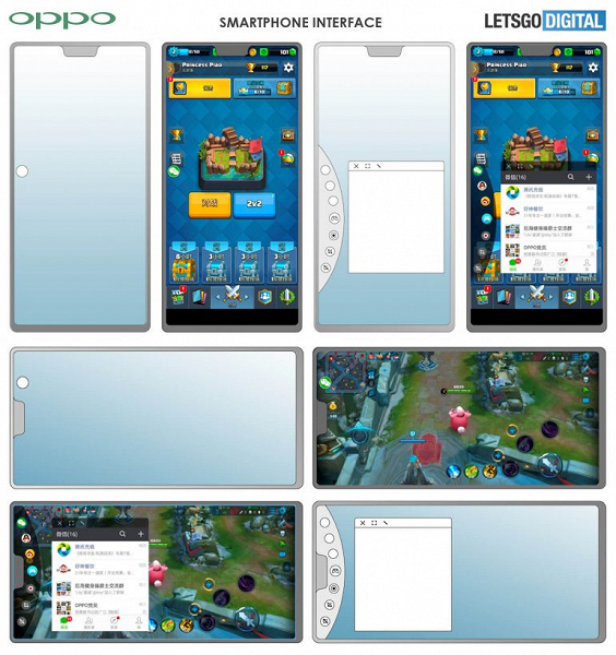 Изображения нового игрового интерфейса для смартфонов Oppo
