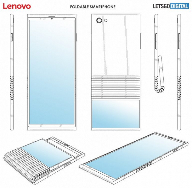 Складной смартфон Lenovo сгибается не посередине