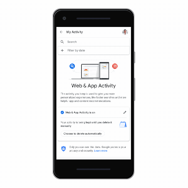 Google добавила в своё приложение для Android функцию автоудаления данных об активности пользователей