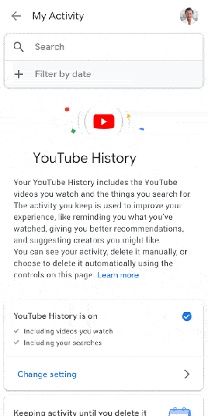 На YouTube стало проще замести следы. Google разрешила автоматически удалять историю просмотров