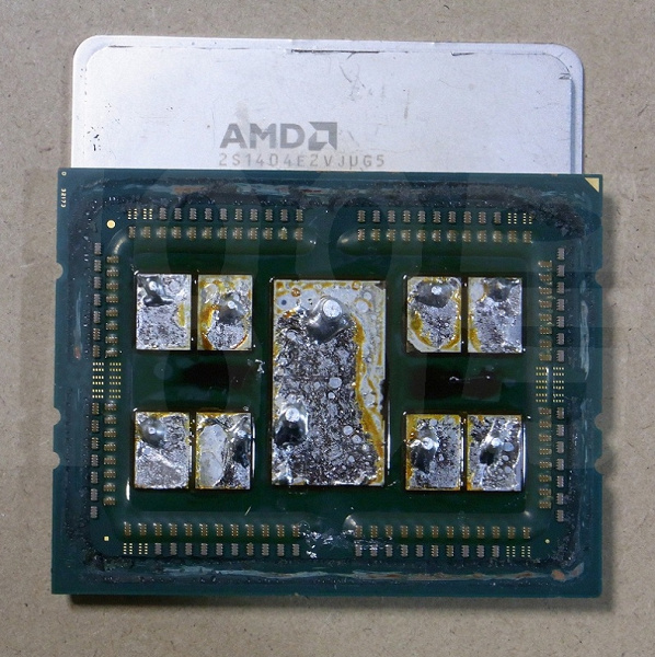Под крышками новых 64-ядерных процессоров AMD находится припой