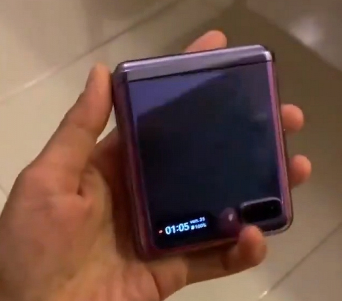 Первая гибкая раскладушка Samsung позирует на видео во всей красе