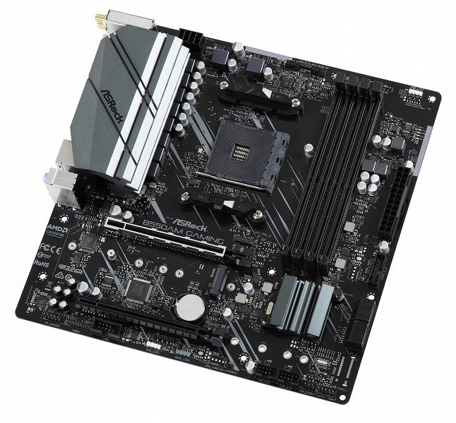 Появились изображения платы ASRock B550AM Gaming со слотом PCIe 4.0 x16