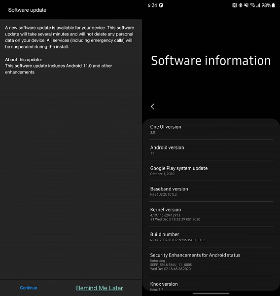 У пользователей Samsung Galaxy Note20 праздник. Вышла стабильная One UI 3.0 на Android 11