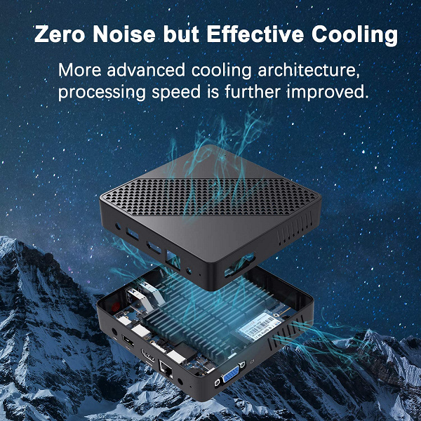 В мини-ПК Kodix N40 используется процессор Intel Celeron N4000 с пассивным охлаждением