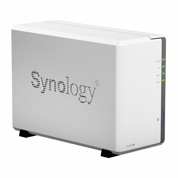 Хранилище с сетевым подключением Synology DiskStation DS220j вмещает два накопителя