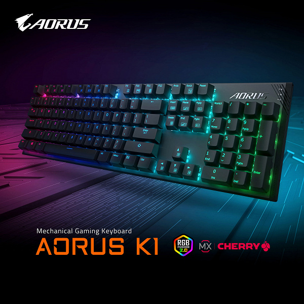 В клавиатуре Gigabyte Aorus K1 используются механические переключатели Cherry MX Red