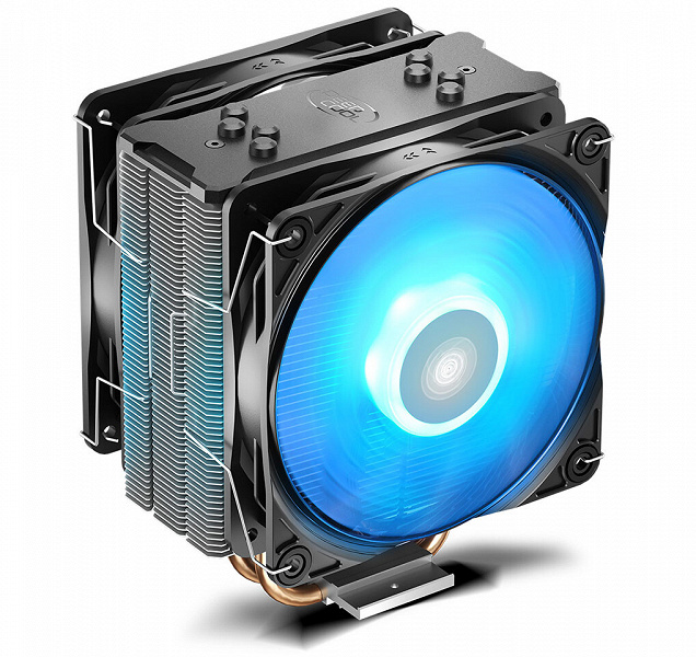 Процессорная система охлаждения DeepCool Gammaxx 400 Pro украшена синей подсветкой