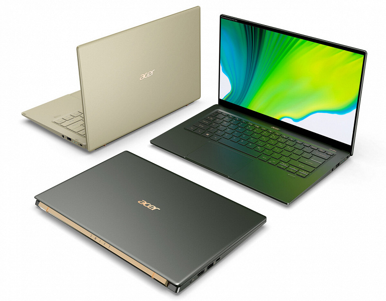 Диагональ 14 дюймов и масса до 1 кг. Представлен Acer Swift 5 SF514-55 – первый в мире ноутбук на платформе Intel Tiger Lake