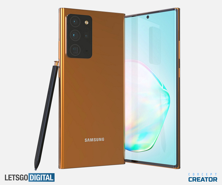 Samsung Galaxy Note 20 Ultra 5G на качественных рендерах и в видеоролике