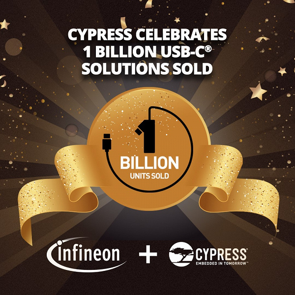 По подсчетам компании Cypress, она уже отгрузила миллиард изделий с поддержкой USB-C