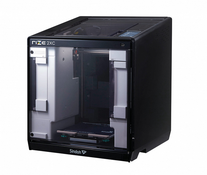 По утверждению производителя, в процессе работы 3D-принтера Rize 2XC не выделяются вредные летучие вещества