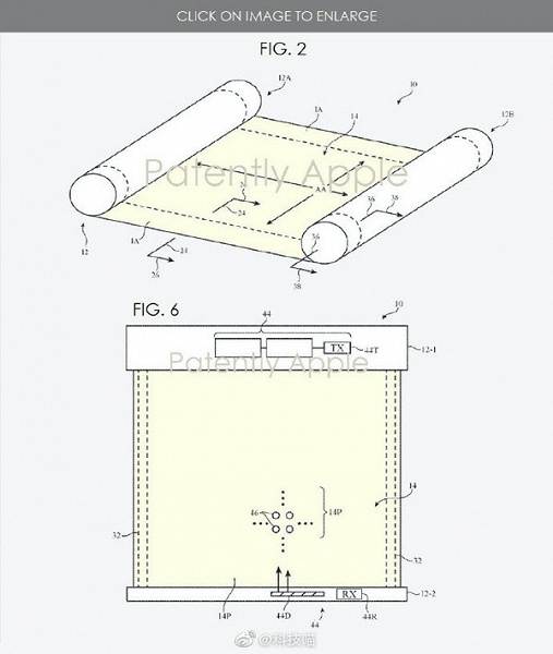 Apple запатентовала смартфон-свиток