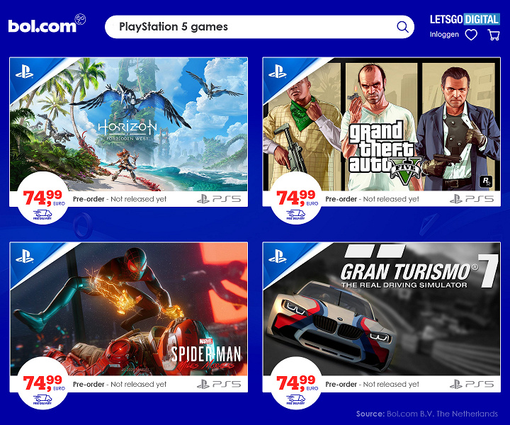 Игры для PlayStation 5 по 75 евро. Предзаказы уже стартовали
