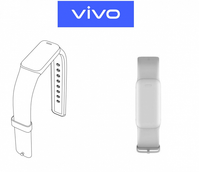 Новый браслет Vivo оснащен разъемом USB-A как у Realme Band и изогнутый дисплей
