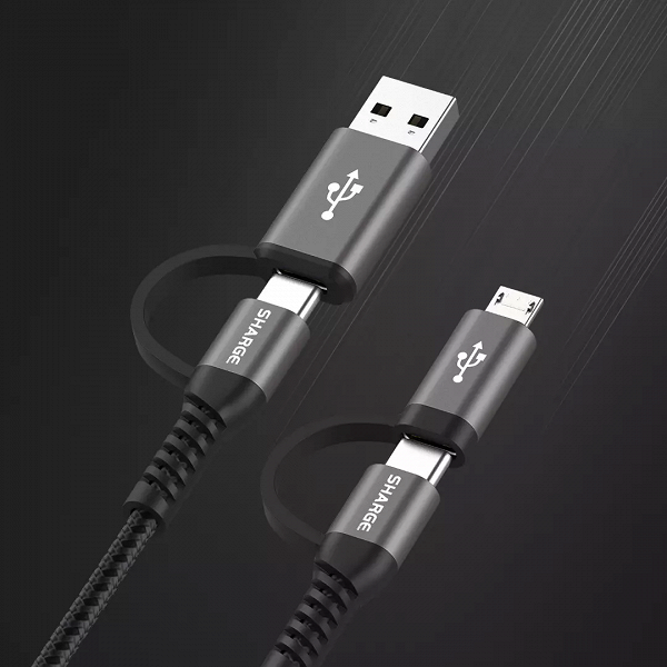 На Xiaomi Youpin появился кабель с разъемами USB-A, MicroUSB и двумя USB-C 