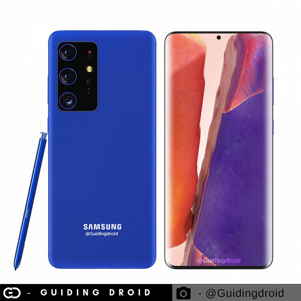 Стилус S Pen, квадрокамера и загнутый на боковины экран Infinity-O. Перспективный флагман Samsung Galaxy S21 позирует на рендерах