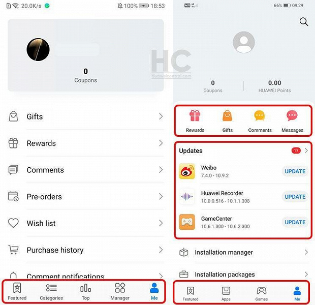 Huawei изменила интерфейс альтернативы Google Play
