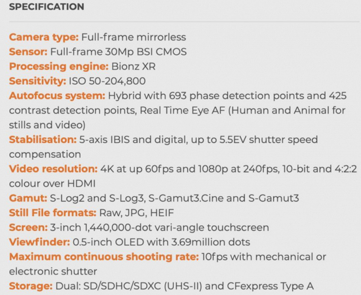 Запись видео 4К 60 к/с и 1118 точек системы автофокуса. Возможные характеристики беззеркальной полнокадровой камеры Sony a7 IV