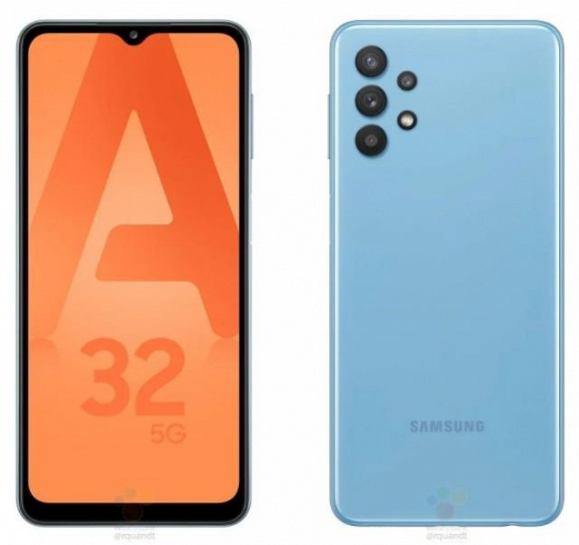 Самый дешевый 5G-смартфон Samsung на самых качественных официальных рендерах. Так выглядит Galaxy A32 5G с островной камерой