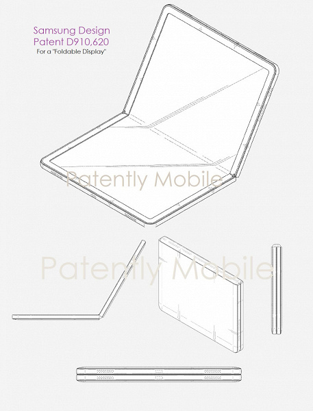 Samsung выдали патент на складной дисплей для планшетов