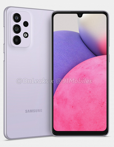 Samsung Galaxy A32 поделился своей островной камерой с Galaxy S22 Ultra, но камера Galaxy A33 5G уже не такая уникальная. Опубликованы качественные рендеры Galaxy A33 5G