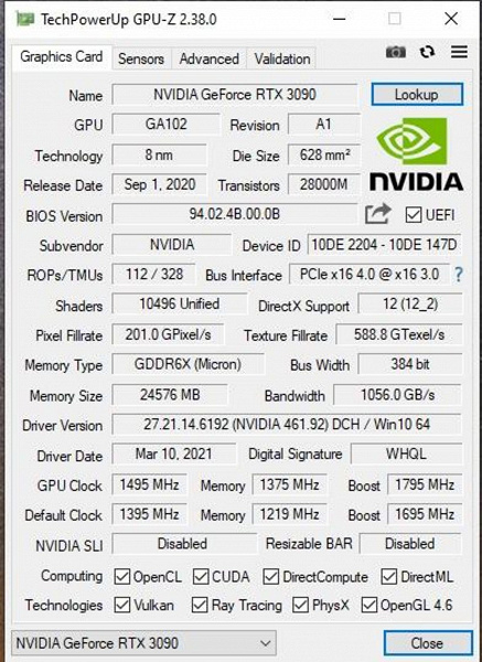 Nvidia «перебивает» графические процессоры GA102-250 в GA102-300