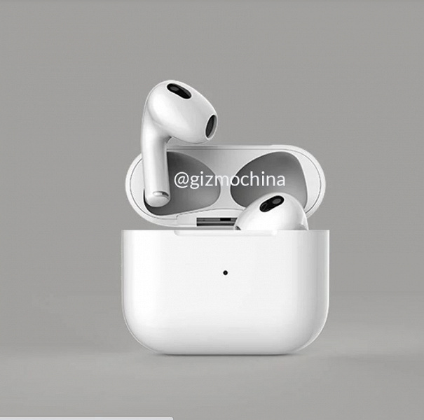 Беспроводные наушники Apple AirPods 3 на рендерах от поставщика компонентов. Премьера ожидается 23 марта