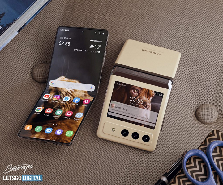 Со Snapdragon 888, One UI 3.5, камерой, как у Galaxy S21, и более крупным наружным дисплеем. «Раскладушка» Samsung Galaxy Z Flip3 позирует на качественных рендерах
